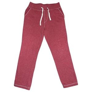 True Religion Sweatpants Mens Red Big T Basic Drawstring Embroidered Logo SMALL